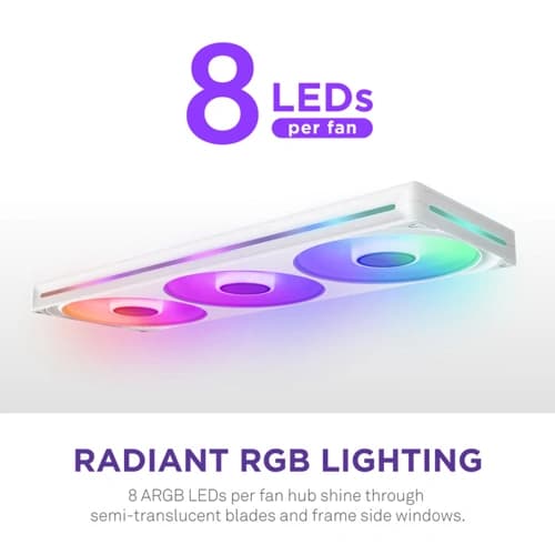 Nzxt F420 RGB Core White Single Frame Cabinet Fan